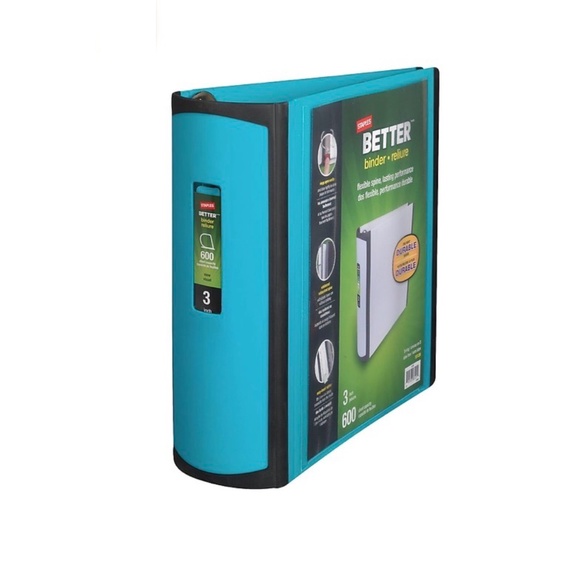 Binder 3” Heavy Duty 3 Ring-Teal - Picture 1 of 4